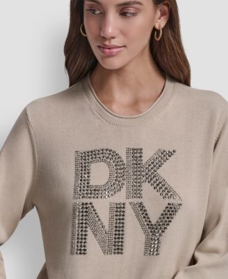 Petite Embellished Logo Crewneck Sweater