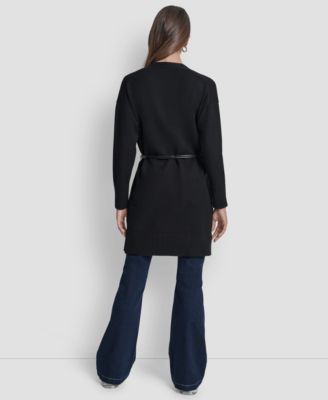 Petite Long Sleeves Cardigan with Lasso Belt