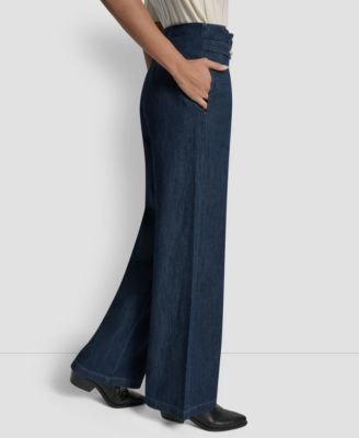 Petite High Rise Pleated Trouser