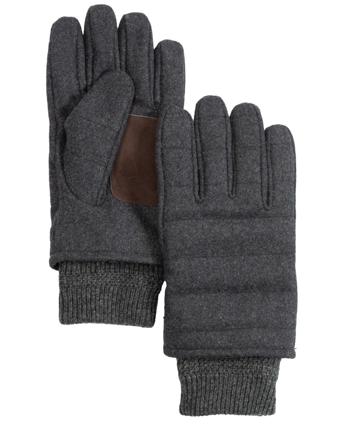 Мужские шерстяные стеганые перчатки из канального материала