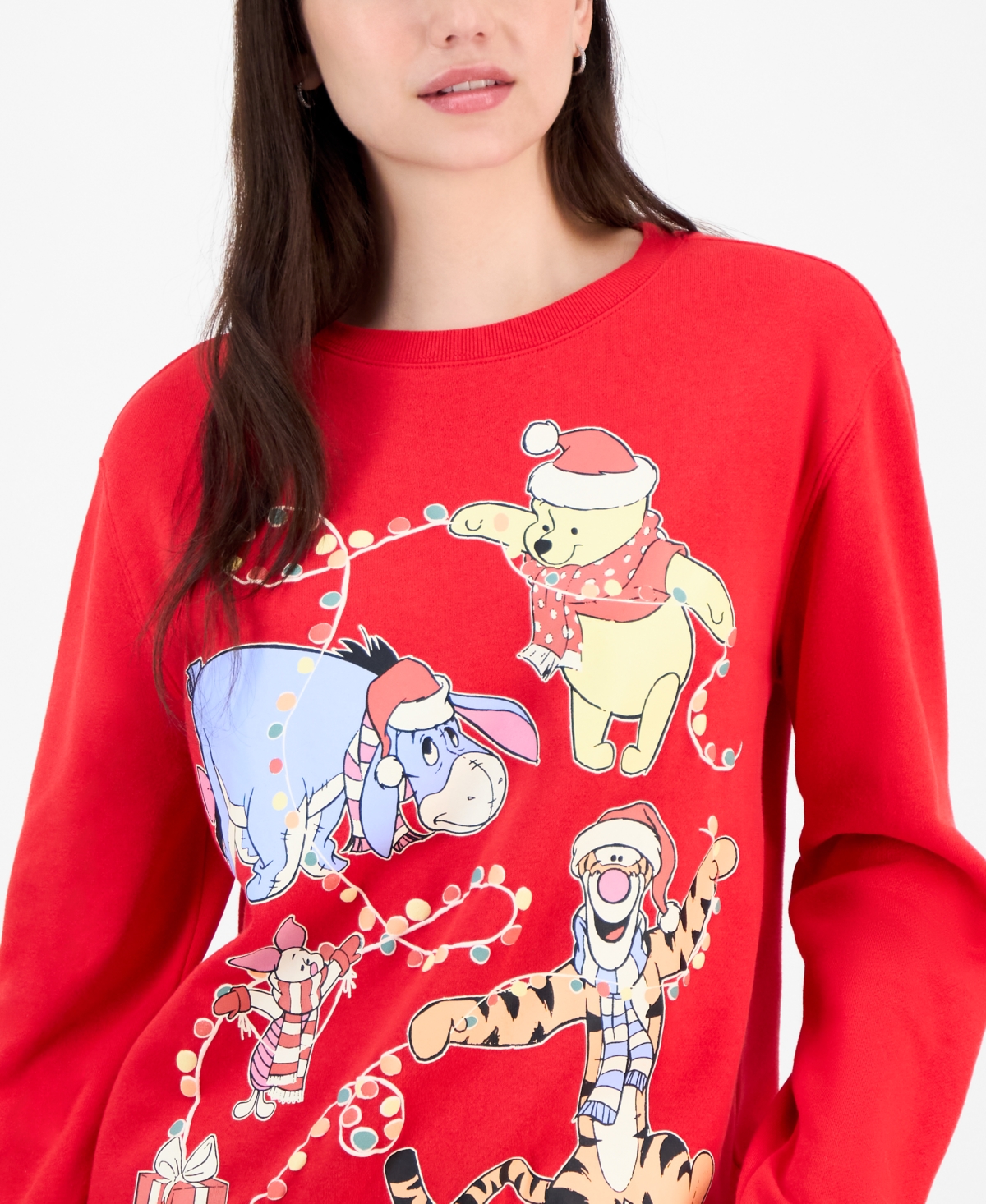 Disney Juniors' Winnie the Pooh Holiday Graphic Sweatshirt