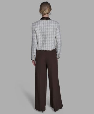 Bcbg Blazer Blouse Wide Leg Pants In Brown