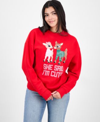 Rudolph - Juniors' She Said I'm Cute Fleece Sweatshirt