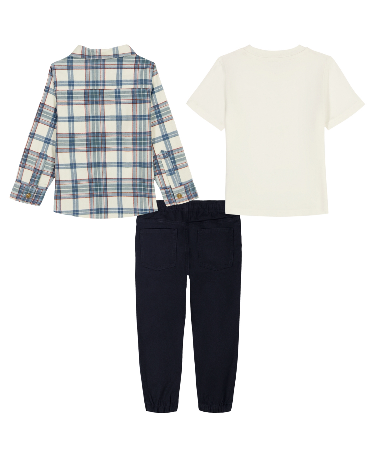 Kids Headquarters Toddler & Little Boys 2t-7 3-piece Corduroy Shirt, Top And Joggers Set In Multi