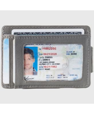 Harper Mens RFID Slim Money Clip Front Pocket Wallet Minimalist Leather ID Card Holder