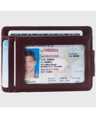 Harper Mens RFID Slim Money Clip Front Pocket Wallet Minimalist Leather ID Card Holder