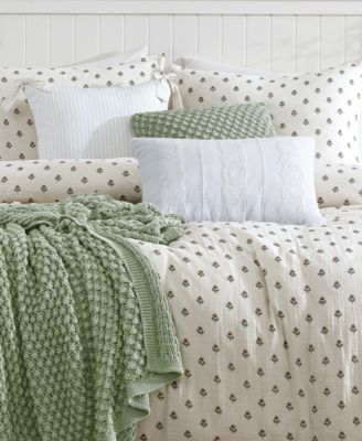 Block Print Gauze Cotton 3-Pc. Duvet Cover Set, King