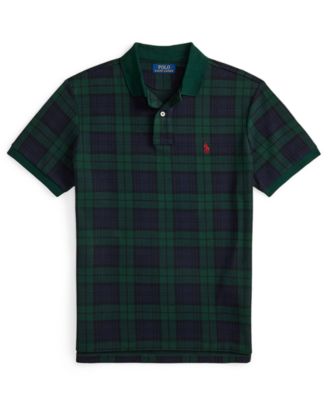 Men's Holiday Plaid Polo Shirt