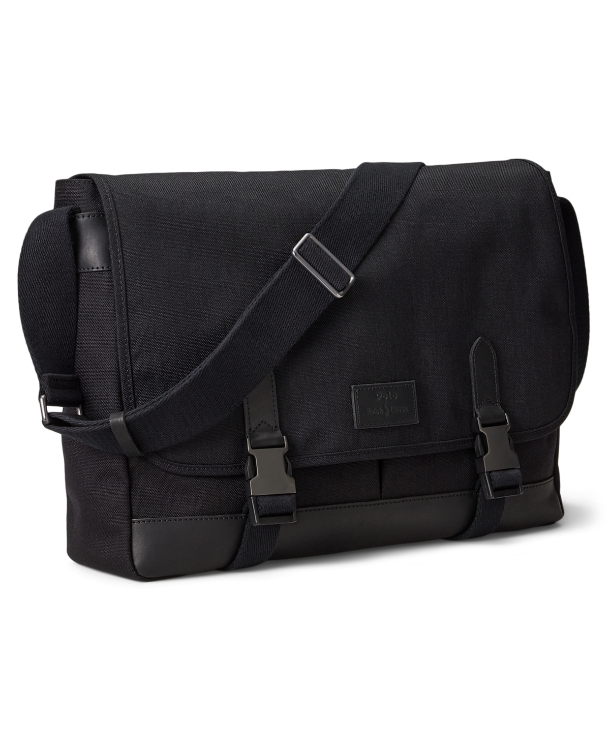 Polo Ralph Lauren Men's Leather-Trim Travel Messenger Bag