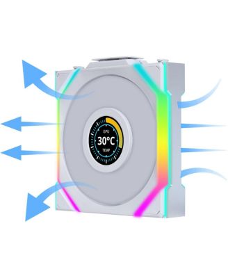 Lian-Li Fan UNI FAN SL 2.4GHz Wireless 1.6" LCD RGB 120mm Fan, 3x Fan - Reverse Blade