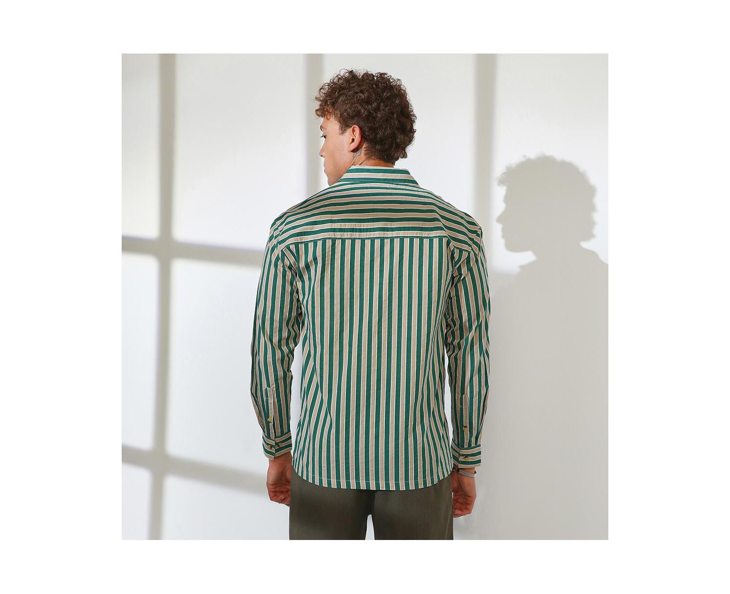 Men's Candy Striped Oversized Shirt