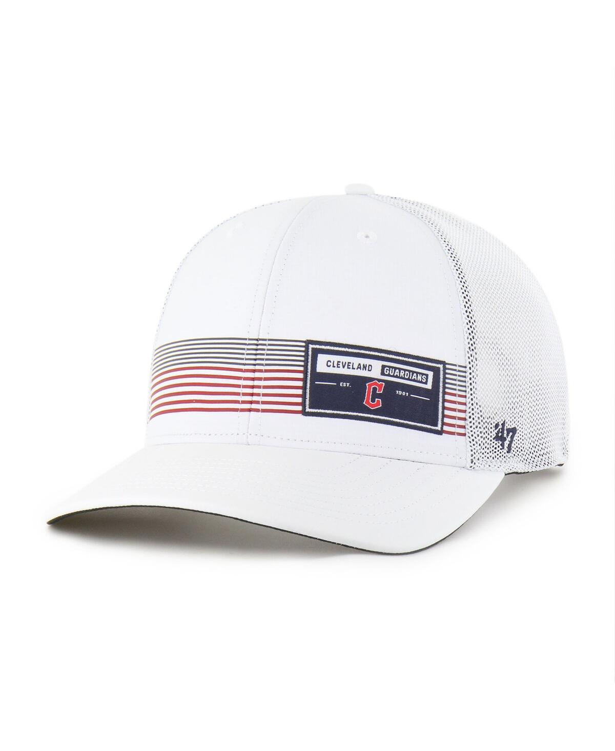 '47 Brand Men's White Cleveland Guardians Rangefinder Brrr Trucker Adjustable Hat
