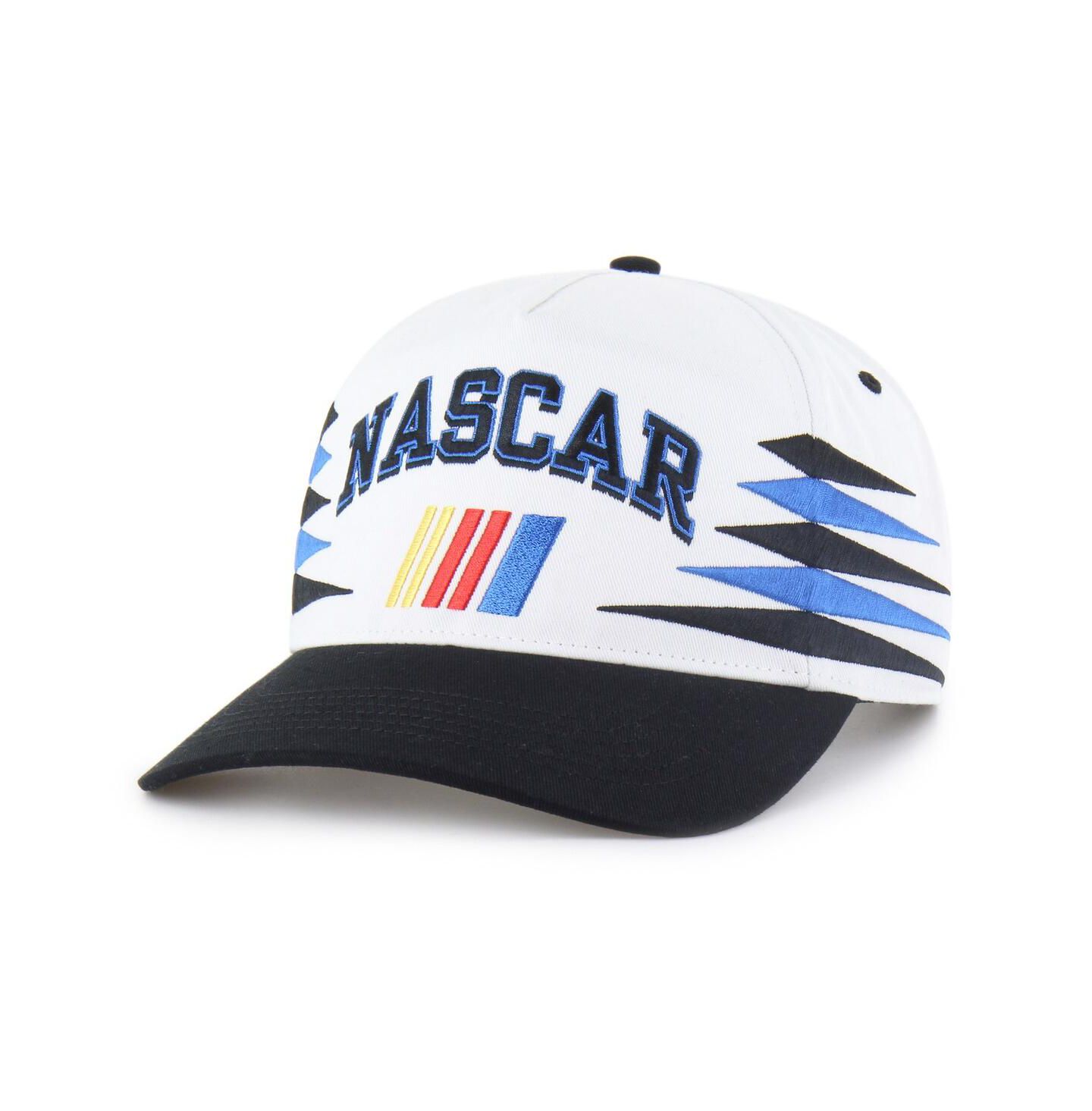 Мужская кепка '47 Brand White/Black NASCAR Diamond Cut Hitch Adjustable Hat — фото 1