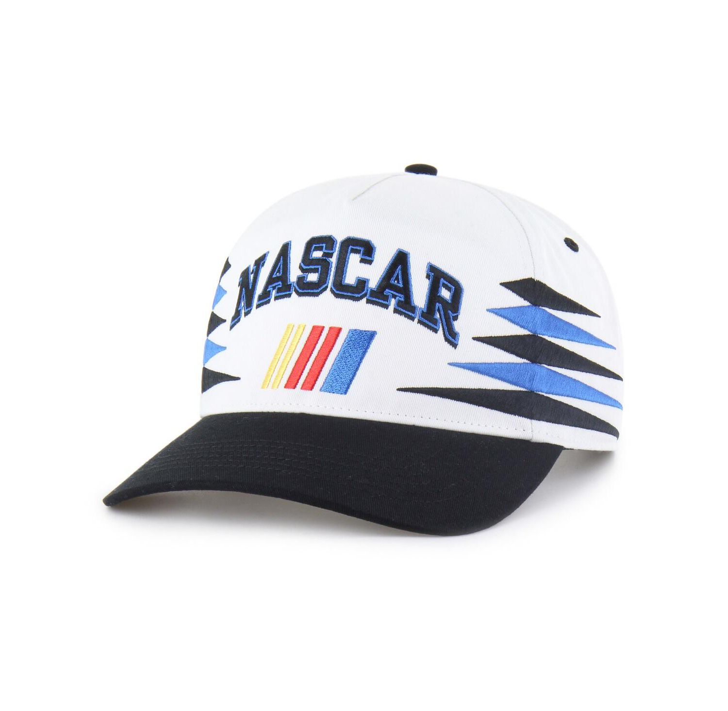 Men's White/Black NASCAR Diamond Cut Hitch Adjustable Hat