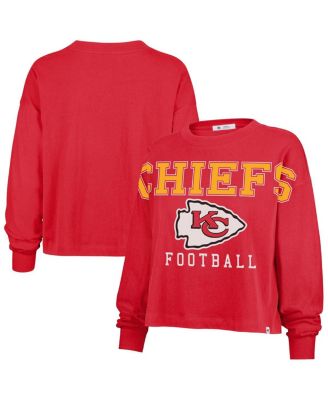 '47 Brand - Women's Red Kansas City Chiefs Outreach City Oversized Long Sleeve T-Shirt