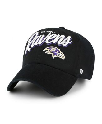 '47 Brand - Women's Black Baltimore Ravens Ariana Clean Up Adjustable Hat