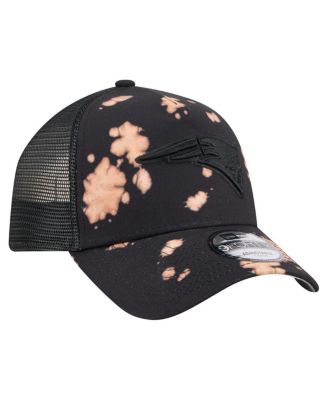 Men's&nbsp;Black New England Patriots Bleached 9FORTY A-Frame Adjustable Hat