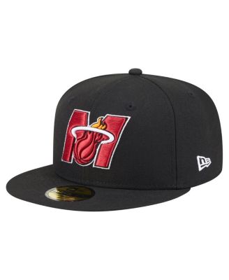 Men's Black Miami Heat Deceptor 59FIFTY Fitted Hat