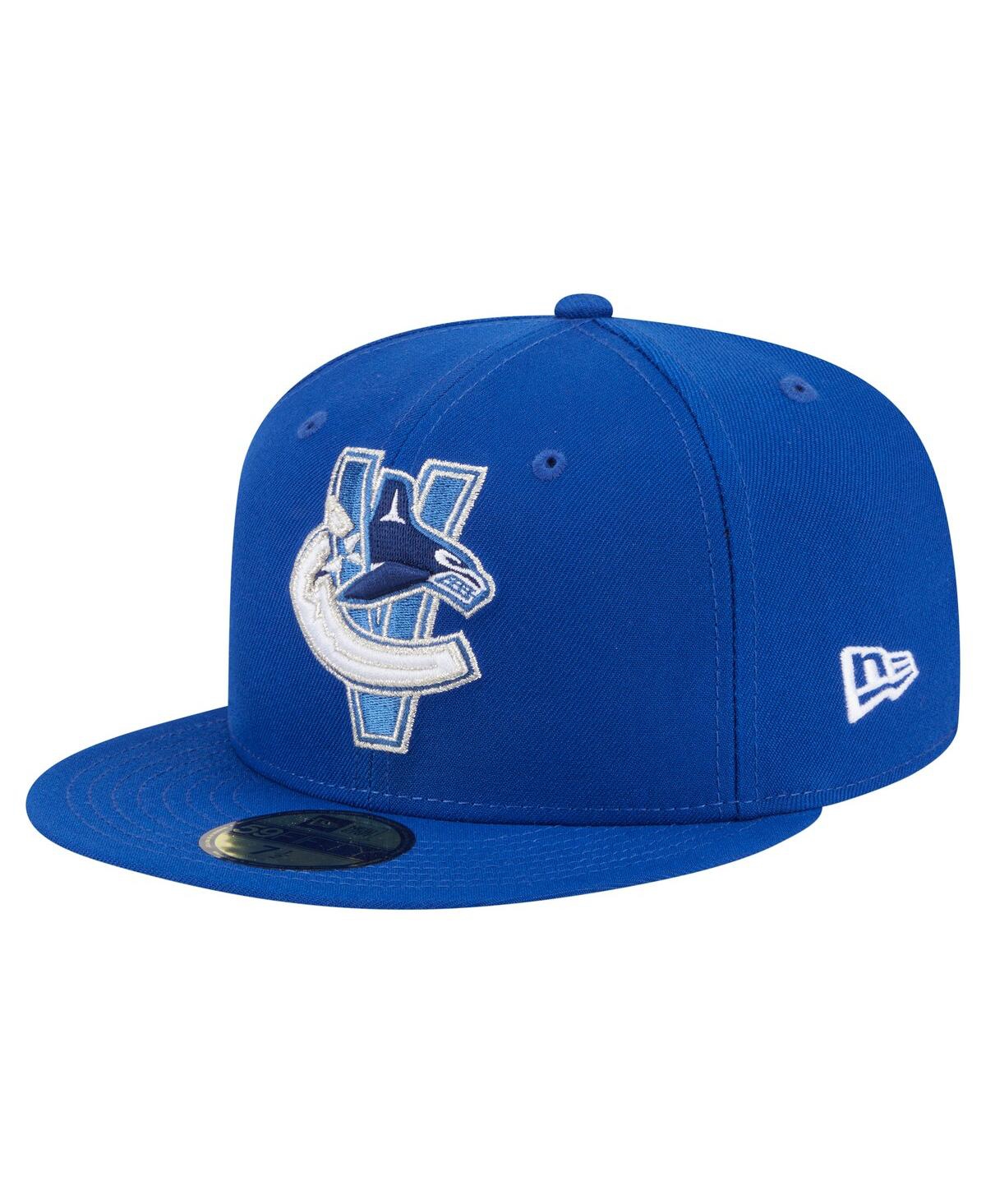 New Era Men's Blue Vancouver Canucks Deceptor 59fifty Fitted Hat In Blue