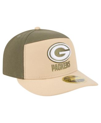 Men's&nbsp;Light Beige/Olive Green Bay Packers Two-Tone Color Pack Split Panel 59FIFTY Fitted Hat