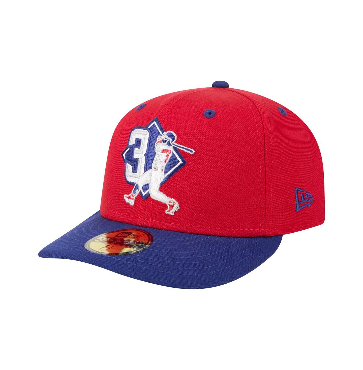 Мужская кепка New Era Bryce Harper Red Philadelphia Phillies 59FIFTY Fitted Hat — фото 4