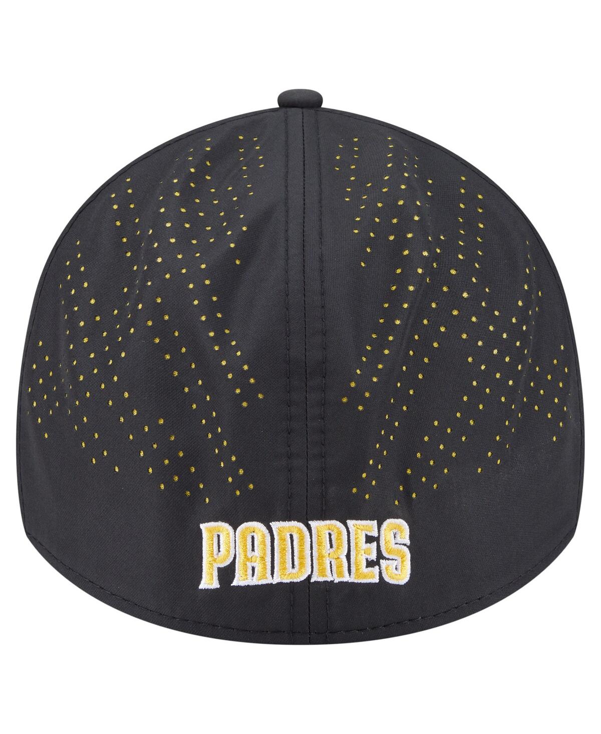New Era Men's Black San Diego Padres Night 39thirty Flex Hat In Black