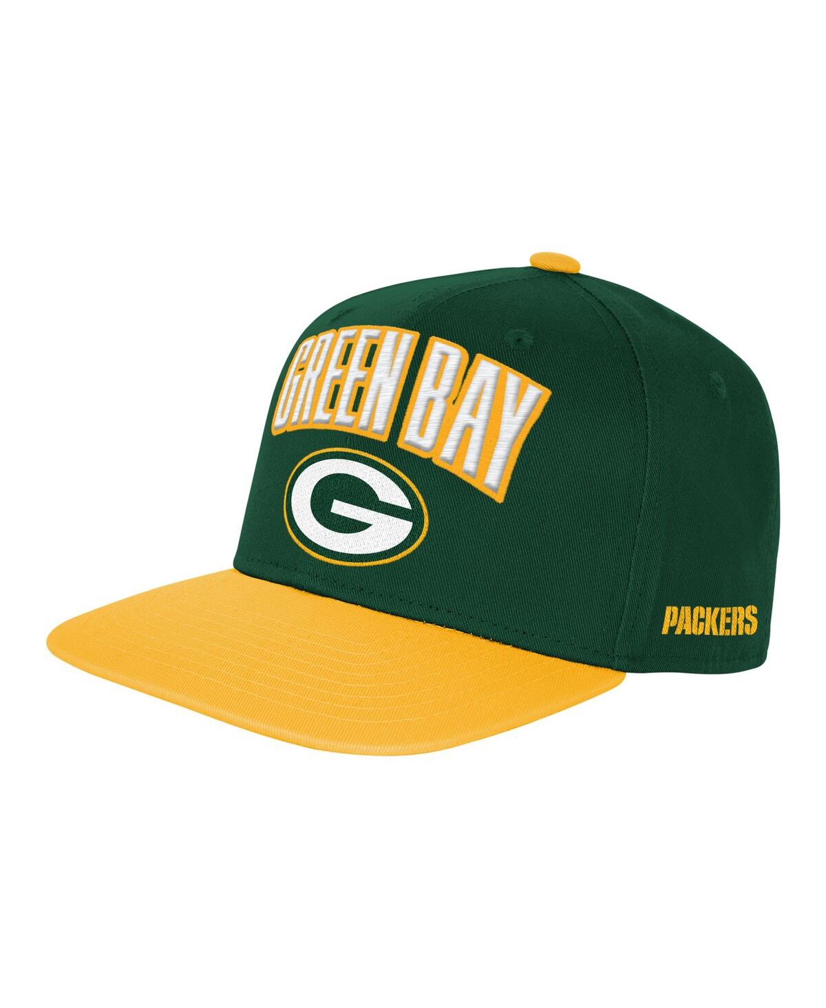 Outerstuff Kids' Big Boys And Girls Green Bay Packers Essentials Adjustable Hat