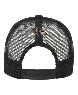 Men's White/Black Baltimore Ravens Modern Fan Trucker Adjustable Hat