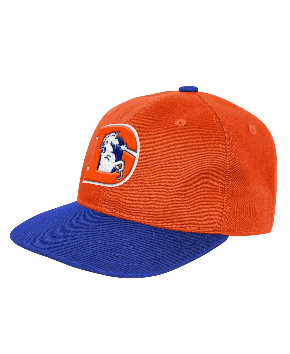 Outerstuff Big Boys And Girls Orange Denver Broncos True Retro Adjustable Hat In Multi