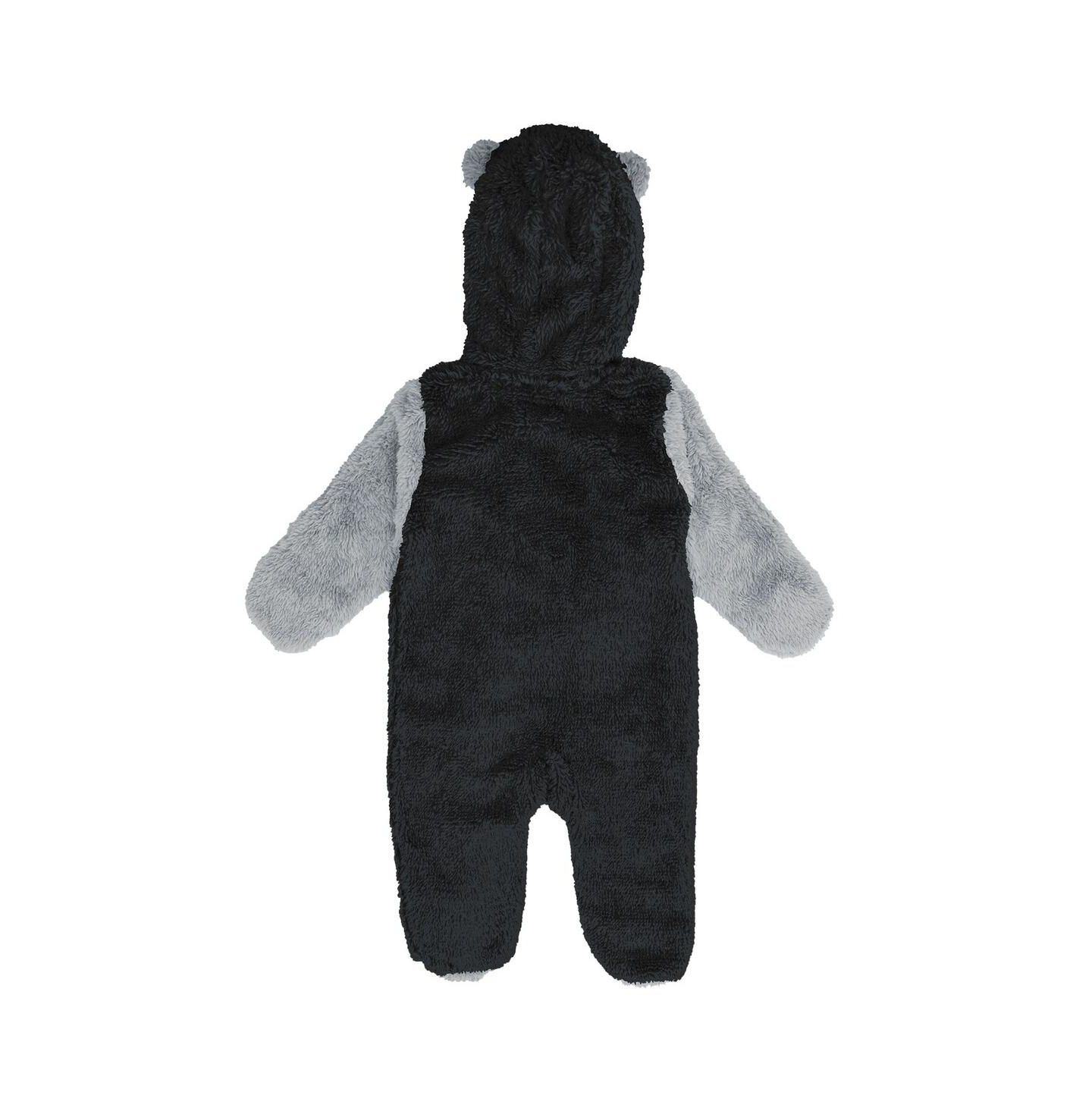 Outerstuff Baby Boys and Girls Black Las Vegas Raiders Stay Napping Fleece Bunting Full-Zip Sleeper — фото 2