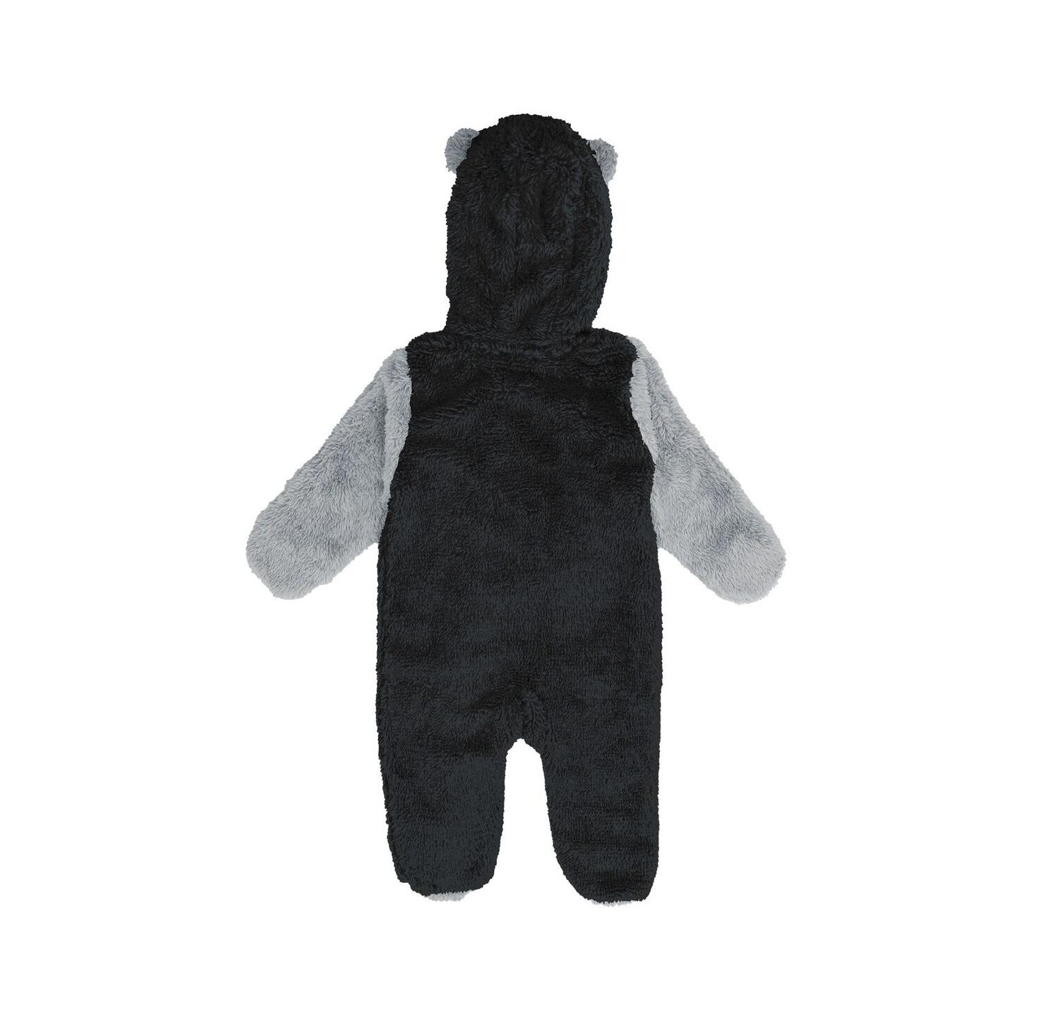 Baby Boys and Girls Black Las Vegas Raiders Stay Napping Fleece Bunting Full-Zip Sleeper