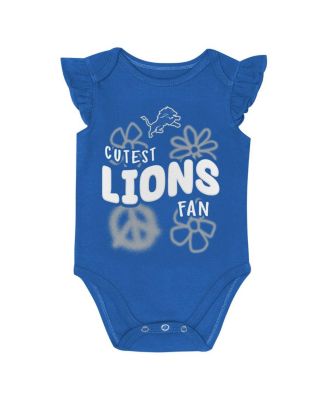 Baby Boys and Girls 2-Piece Detroit Lions The Sunshine Bodysuit Set