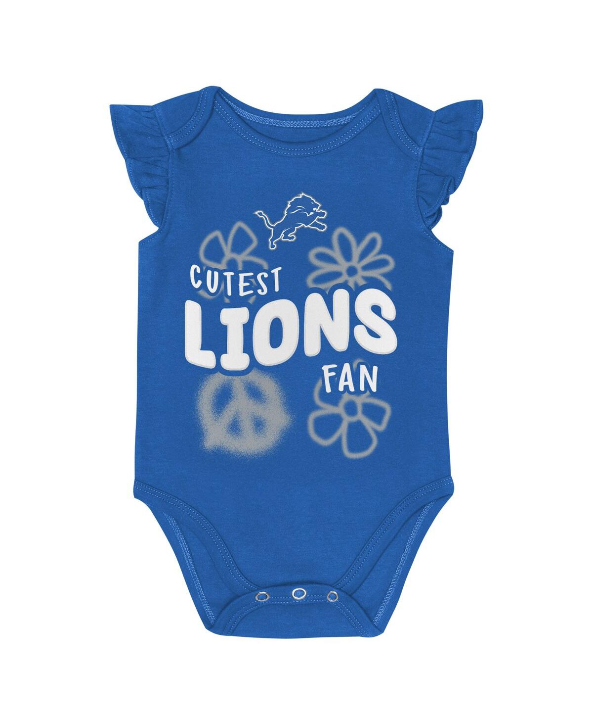 Outerstuff Baby Boys And Girls 2-piece Detroit Lions The Sunshine Bodysuit Set In Gray
