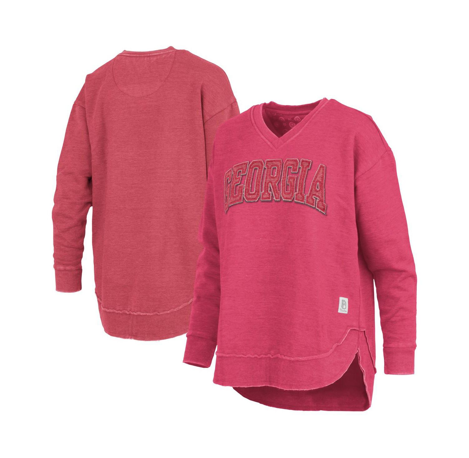 Women's Red Georgia Bulldogs Westin Poncho V-Neck Pullover Sweatshirt