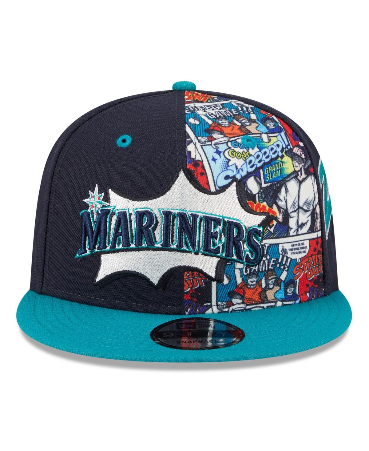 New Era Big Boys And Girls Navy/teal Seattle Mariners 2025 Mlb Diamond Hero Edition 9fifty Snapback Hat In Multi