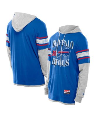 New Era - Men's Royal Buffalo Bills Twofer Layered Long Sleeve Hoodie T-Shirt
