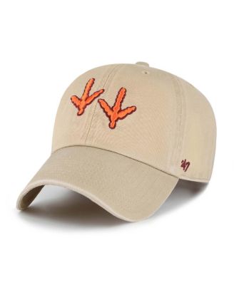 '47 Brand - Big Boys and Girls Khaki Virginia Tech Hokies Clean Up Adjustable Hat