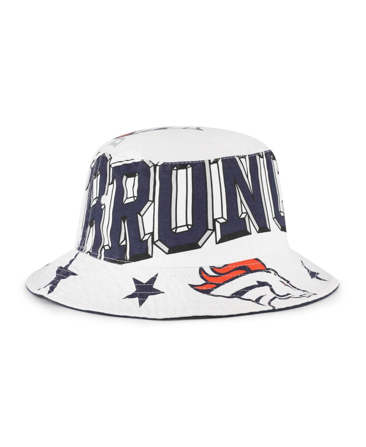 47 Brand Women's White Denver Broncos Energize Bucket Hat In White