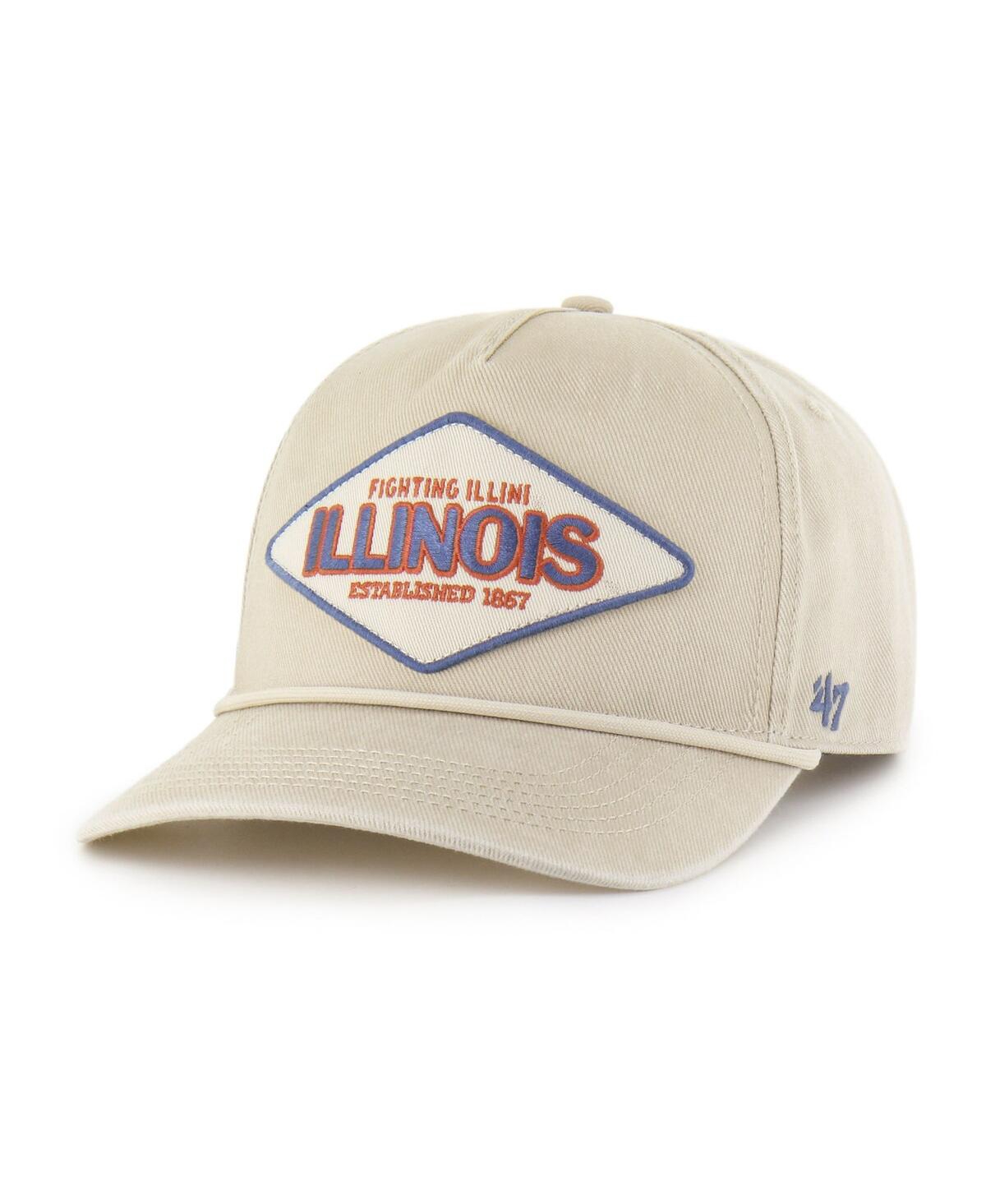 47 Brand Men's And Women's Cream Illinois Fighting Illini Outdoorsmen Cairn Hitch Adjustable Hat In Neutral