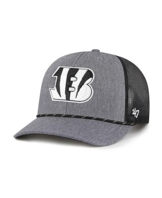 '47 Brand - Men's Heather Charcoal Cincinnati Bengals Carbon Rope Trucker Adjustable Hat