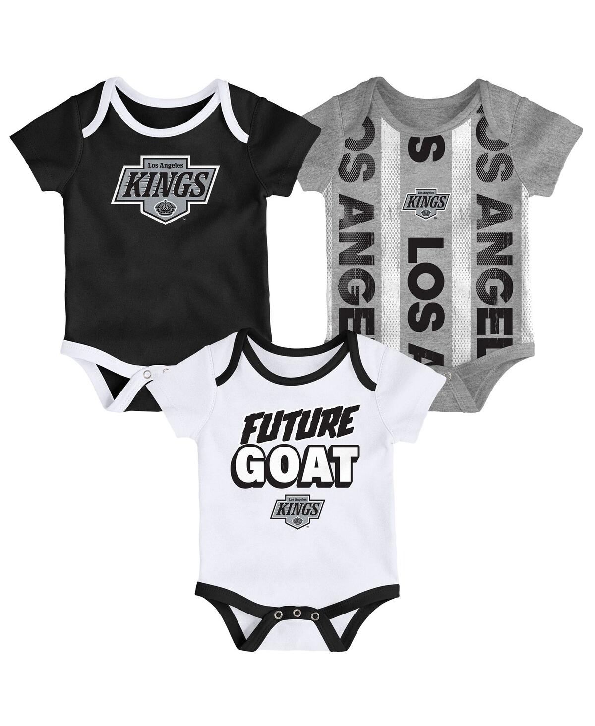 Outerstuff Baby Boys and Girls 3-Pack Los Angeles Kings Loyal Buddies Bodysuit Set