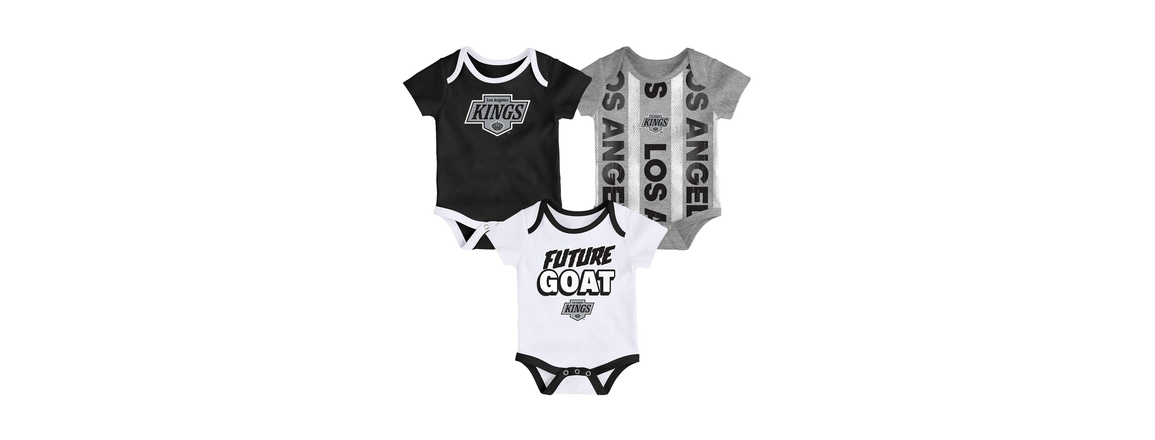 Outerstuff Baby Boys and Girls 3-Pack Los Angeles Kings Loyal Buddies Bodysuit Set
