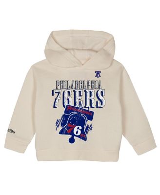 Toddler 2-Piece Cream Philadelphia 76ers Hang Time Oversized Pullover Hoodie and Pants Set
