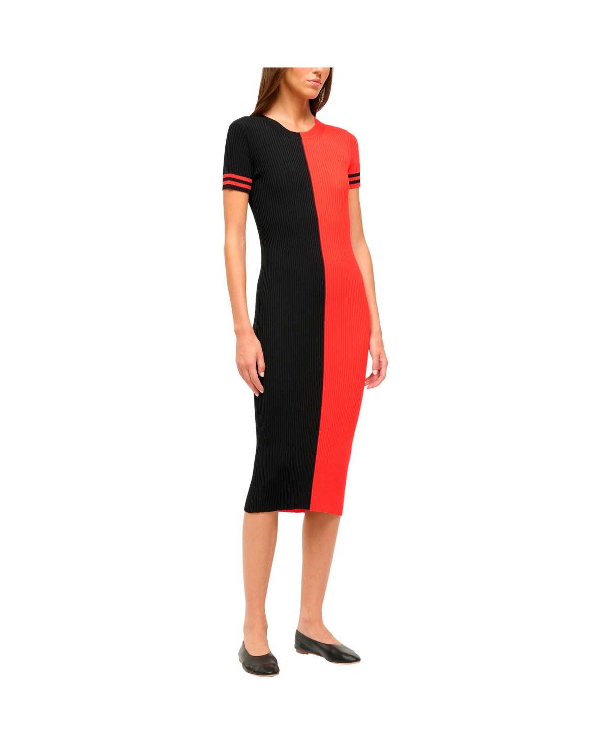 Staud Women's Navy/red Houston Texans Colleen Dress In Multi