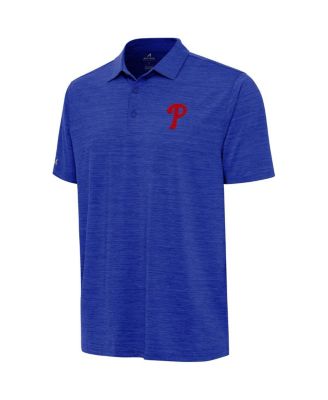 Antigua - Men's Heather Royal Philadelphia Phillies Layout Polo
