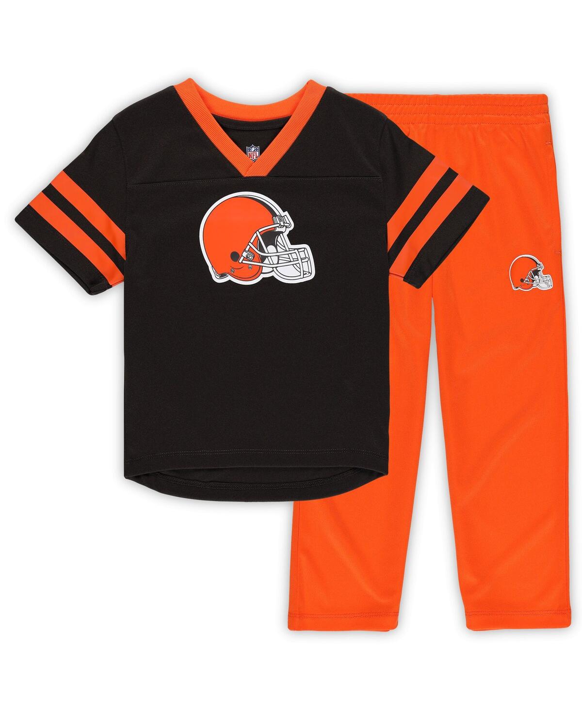 Outerstuff Toddler Cleveland Browns T-shirt And Pants Set In Multi
