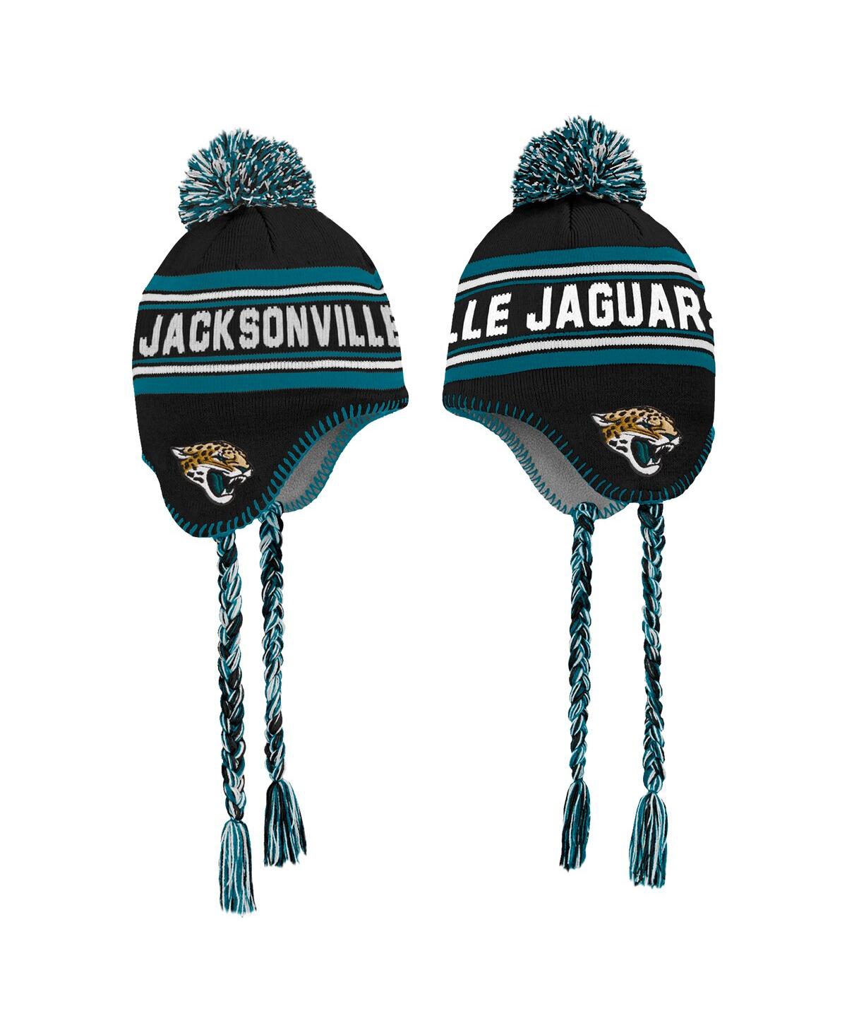 Outerstuff Kids' Preschool Black Jacksonville Jaguars Jacquard Tassel Knit Pom With Hat