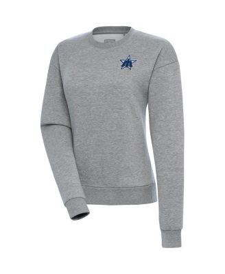 Antigua - Women's Heather Gray Seattle Mariners Cooperstown Victory Crewneck Pullover Sweatshirt