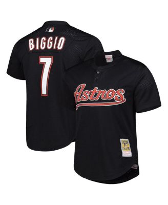 Mitchell & Ness - Men's Profile Craig Biggio Black Houston Astros Big Tall Cooperstown Collection Mesh Batting Practice Jersey