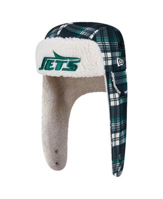 New Era - Black New York Jets Sideline Plaid Sherpa Trapper Hat